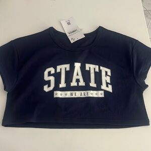 Penn State crop top size M NWT